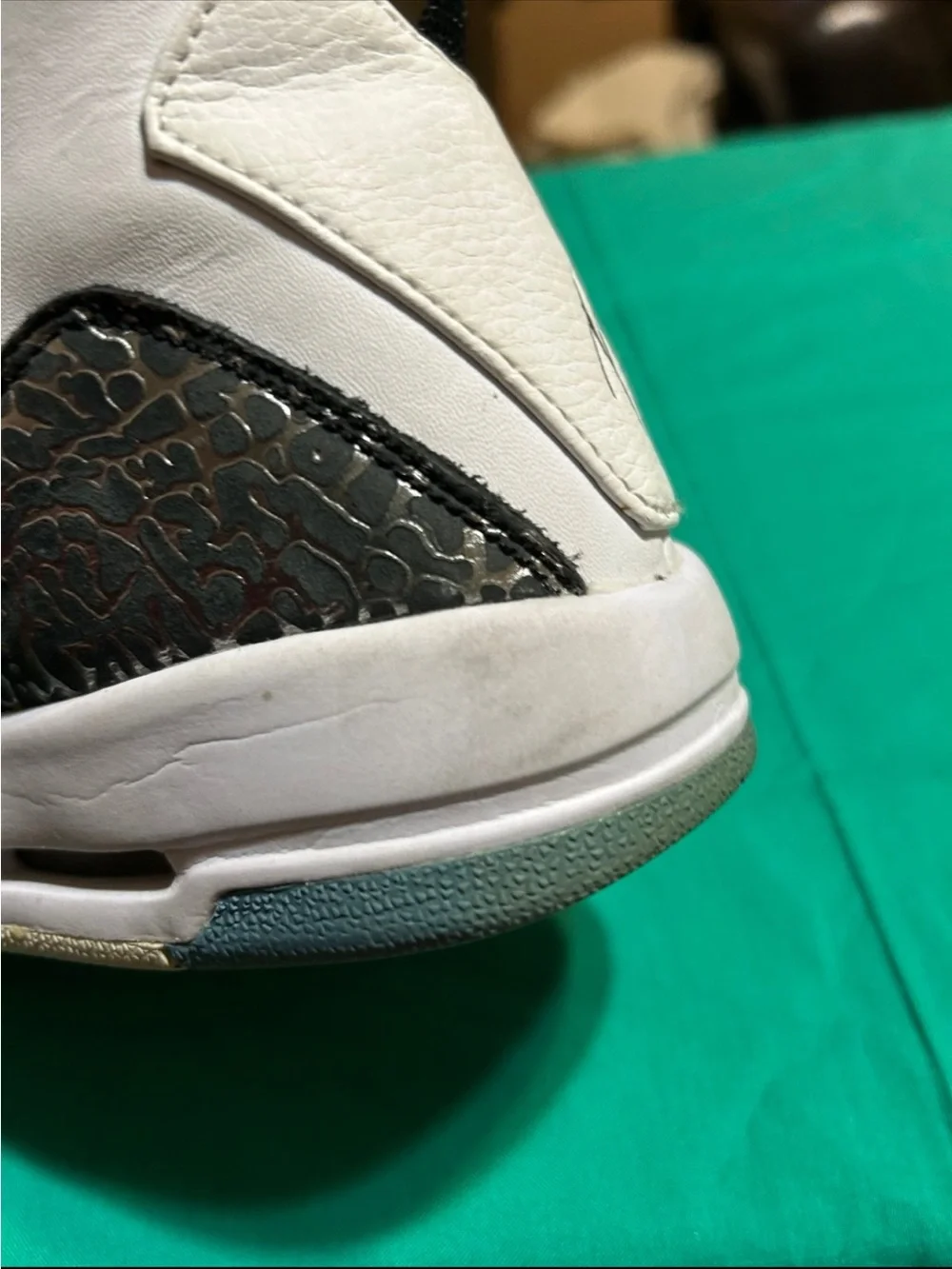 Jordan High Top Sneakers - White with Light Blue Accents